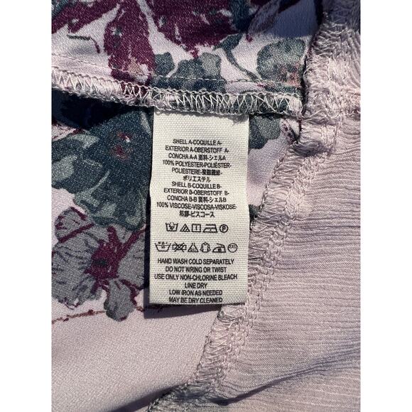 Free People Top Peddle Crepe So Fine Peasant Tunic Dark Floral Boho Feminine - Picture 8 of 8